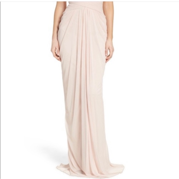 Adrianna Papel Off Shoulder Sequins Tulle Dress Size 8 Blush Pink Party Gown - Picture 4 of 16